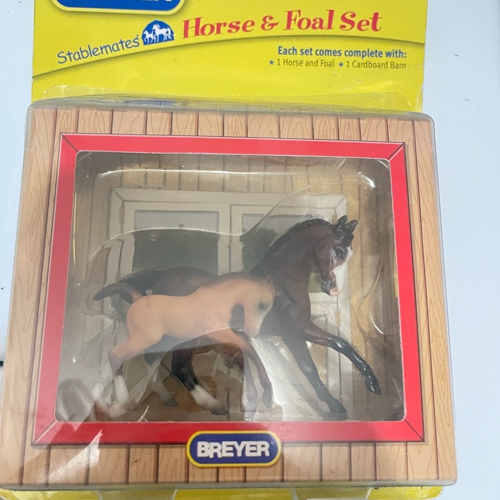 Breyer Stablemates Sport Horse & Foal Set - Brown and Cream